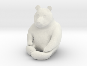 Panda Statuette in White Natural Versatile Plastic