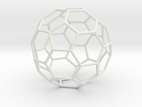 TruncatedIcosahedron-80mm in White Natural Versatile Plastic