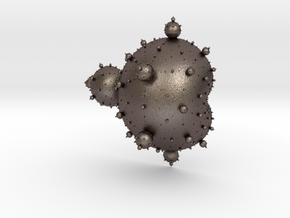 Mandelbrot 3D fractal in Polished Bronzed Silver Steel