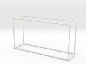 Miniature Tray Top Console Table Frame in White Natural Versatile Plastic