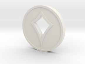 Double-Sided Lorcana Tracker Token in White Natural Versatile Plastic