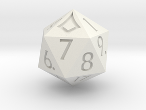 Spinup Lore D20 in White Natural Versatile Plastic