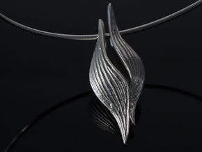 Seed Pendant in Polished Silver