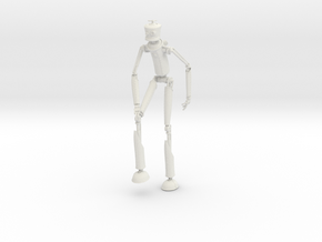 Robotman 20cm in White Natural Versatile Plastic