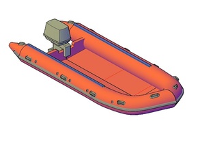 4 mm D Class Utility Boat in Tan Fine Detail Plastic