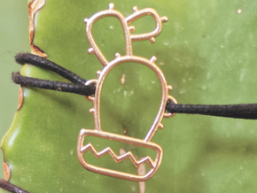Cactus Ears Bracelet in Polished Brass