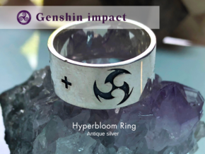 Genshin Impact - Hyperbloom Ring in Antique Silver: 8 / 56.75