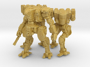 Neugen Combat Team of 3 walkers (2 inch version) in Tan Fine Detail Plastic: Small