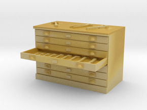 Tool Chest with Open Drawer in Tan Fine Detail Plastic: 1:64 - S
