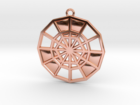 Restoration Emblem 09 Medallion (Sacred Geometry) in Polished Copper
