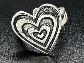 Heart of Hearts Ring in Antique Silver: 5 / 49