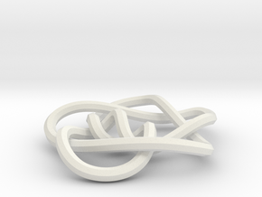 small 8-5 mobius knot in White Natural Versatile Plastic