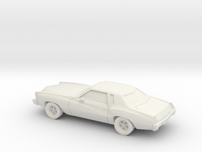1/87 1973-74 Chevrolet Monte Carlo in White Natural Versatile Plastic