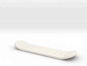 Finger skateboard deck in White Natural Versatile Plastic
