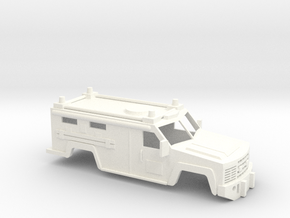 1/64 Armored Truck Body in White Processed Versatile Plastic