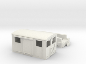 Wood Box Car tomytec chassis in White Natural Versatile Plastic: 1:87 - HO