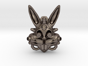 Rabbitbot in Polished Bronzed-Silver Steel: Small