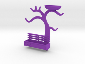 Jewelry Holder Tree v9 in Purple Processed Versatile Plastic