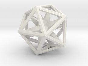 Icosahedron Convex Hull in White Natural Versatile Plastic