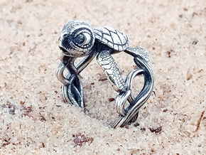 Baby Turtle Ring in Antique Silver: 7 / 54