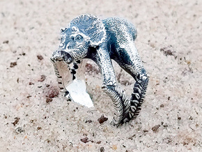 Baby Triceratops Ring in Antique Silver: 7 / 54
