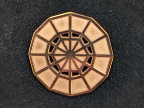 Restoration Emblem 06 CHARM (Sacred Geometry) in Polished Copper