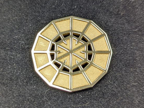 Resurrection Emblem CHARM 06 (Sacred Geometry) in 14k Gold Plated Brass