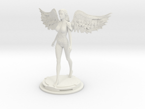 Angel Statue in White Natural Versatile Plastic