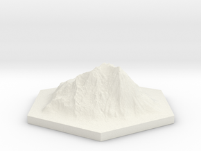 Catan mountain hexagon in White Natural Versatile Plastic