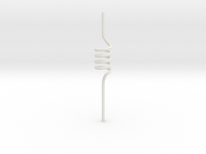 Crazy Straw: Helix Edition in White Natural Versatile Plastic