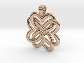 Four hearts flower in 9K Rose Gold 