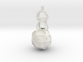 LED Pendant Ornament in White Natural Versatile Plastic