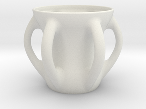 Octocup (One Liter) in White Natural Versatile Plastic
