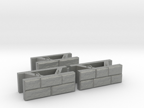Stone face wall blocks - base set in Gray PA12