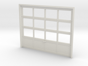 10' x 8' Sectional Garage Door (1:24 Scale) in White Natural Versatile Plastic: 1:24