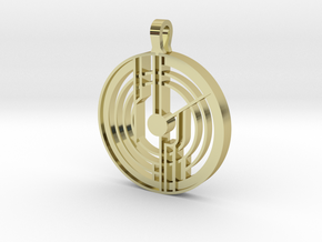 System Pendant in 18k Gold Plated Brass