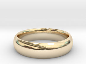 5mm Wedding Band Comfort Fit in 14k Gold Plated Brass: 7 / 54