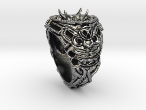 TODOSPIRE LTD CO SKELLY RING in Antique Silver: 8.5 / 58