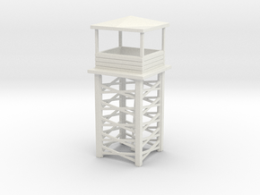 Wooden Watch Tower 1/87 in White Natural Versatile Plastic