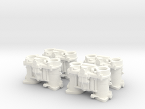 1/8 Scale Weber Down Draft Carburetors in White Processed Versatile Plastic