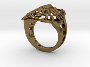Mech Scorpion Ring Size 10 in Polished Bronze