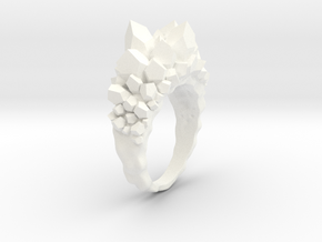 Crystal Ring Size 8 in White Processed Versatile Plastic