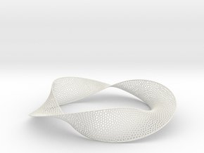 Mobius band 3 in White Natural Versatile Plastic