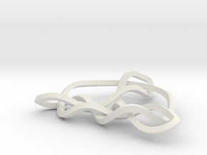 3D Trinity Knot in White Natural Versatile Plastic