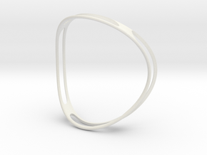 Curved ring in White Natural Versatile Plastic