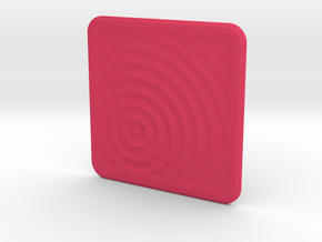 Plastic Coaster: Water Ripples 1 in Pink Processed Versatile Plastic