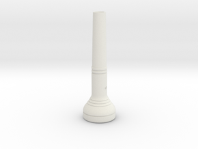 High Range Trumpet Mouthpiece in White Natural Versatile Plastic