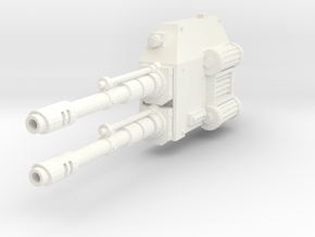 Mech Dual Gun Left Arm in White Processed Versatile Plastic