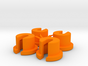 SCX/Dlux Removable Spring Seats in Orange Processed Versatile Plastic