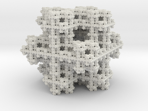 Koch Snowflake sponge in White Natural Versatile Plastic
